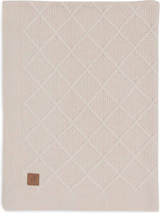 Jollein deken wieg 75x100cm check knit oatmeal