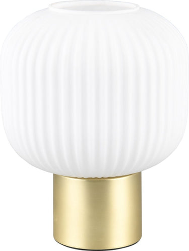 Trio diva - tafellamp - messing mat - excl. 1x e27 8,5 w - snoerschakelaar