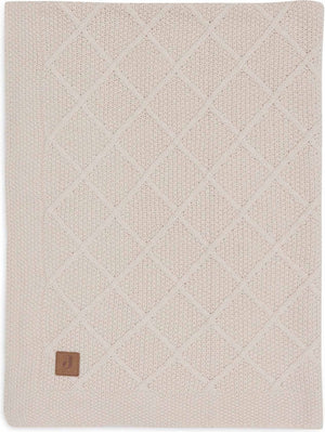 Jollein deken ledikant 100x150cm check knit oatmeal