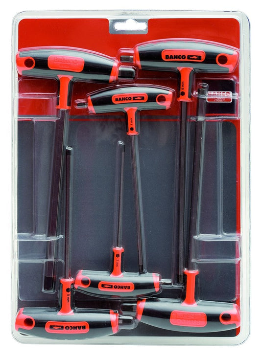 Bahco t-inbussleutelset 3-10mm 6-delig