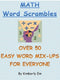Math word scrambles - over 50 easy word jumbles for everyone