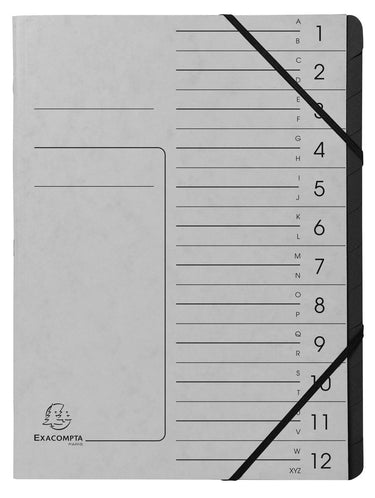 Exacompta 541211e, project folder, a4, karton, grijs, 355 g m², elastische band