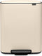 Brabantia bo prullenbak - 60 liter - 1 vak - soft beige