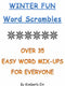 Winter fun word scrambles - over 35 word puzzles for all ages