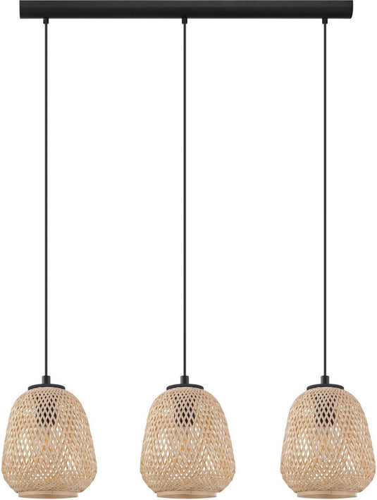 Eglo dembleby - hanglamp - e27 - 90 cm - zwart