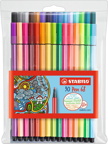 Stabilo pen 68 viltstiften - 24dlg. + 6 neonkleuren