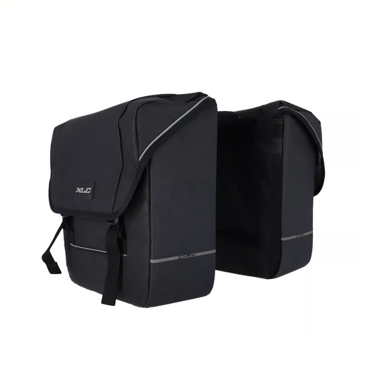 Xlc 5:1 dubbele fietstas, 35l inhoud, zwart. 35x30x12cm