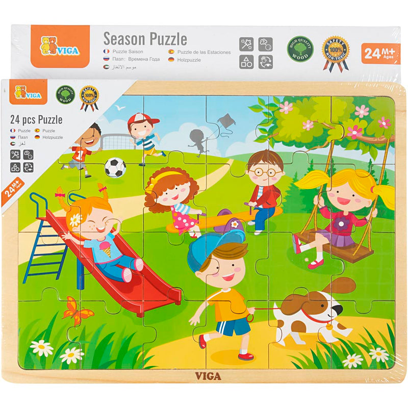 Afbeelding laden in galerijviewer, Https: www.cchobby.nl viga-houten-legpuzzels-seizoenen-afm-22-5x30-cm-4x24-delen-4-stuk-1-doos
