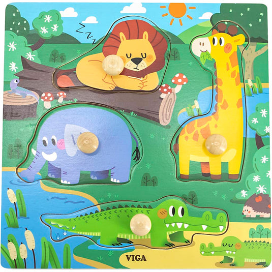 Viga puzzel met knoppen