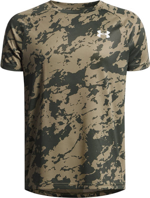 Under armour ua tech 2.0 ss unisex sportshirt - groen - wit 152