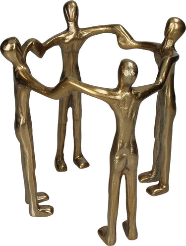 Hd collection ornament beeldje aluminium 21,5x21,5x23cm