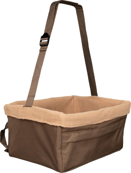 Petsafe happy ride booster seat - autostoel voor kleine honden - zitverhoger voor in de auto - verkrijgbaar in 3 maten - kleur bruin - small
