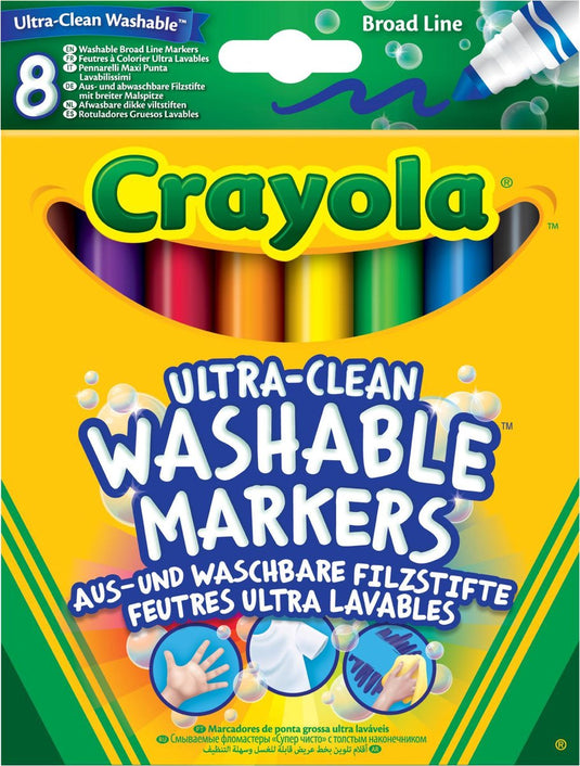Crayola - ultra-clean - viltstiften - voor kinderen - 8 stuks