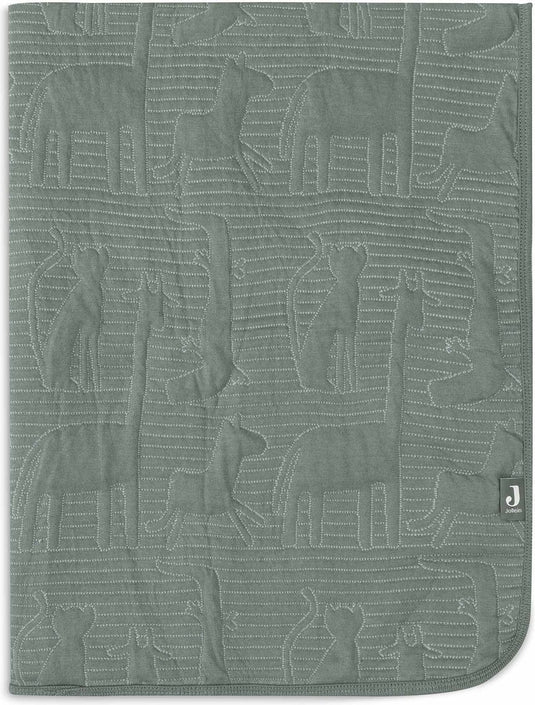 Jollein deken ledikant 100x150cm jungle jambo ash green laurel
