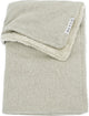 Meyco baby knit basic teddy ledikant deken - sand melange - 100x150cm - 2.0 tog