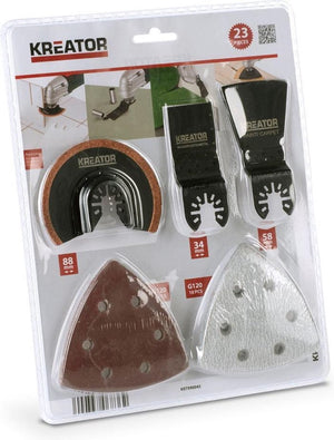 Kreator krt990045 accessoireset multitool - oscillerend - 23 delig