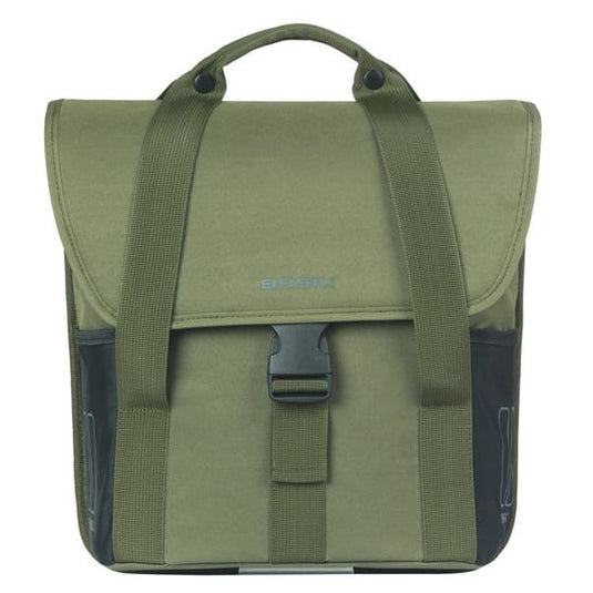 Basil enkele fietstas go 16 liter 15 x 29 x 34 cm - donkergroen