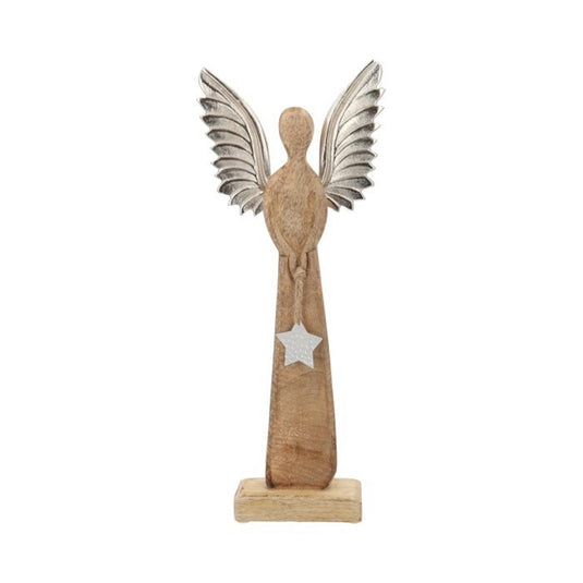 Hbx natural living engel mango hout 12x6x34cm