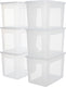 Iris clearbox opbergbox - 70l - kunststof - transparant - set van 6