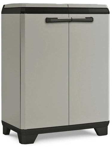 Keter planet recycling lage opbergkast - 68x39x90cm - grijs zwart