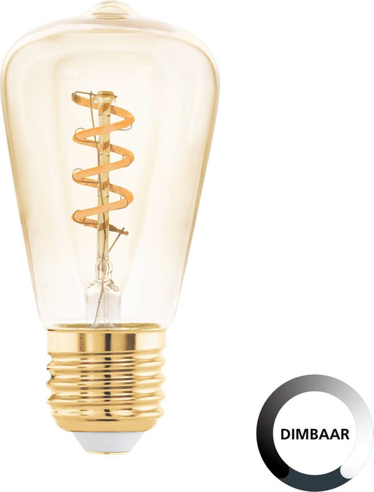 Eglo led lamp - e27 - ø 4,8 cm - st48 - amber - 2000k - dimbaar