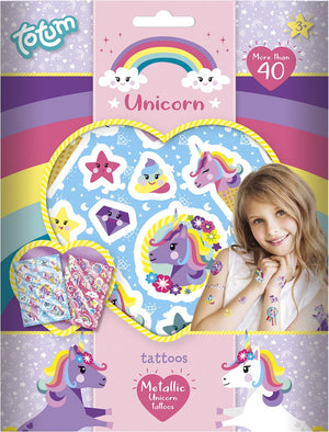 Totum eenhoorn metallic tattoos