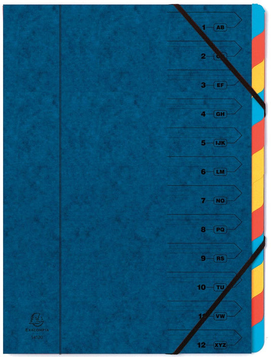 Exacompta sorteermappen 5222z blauw a4