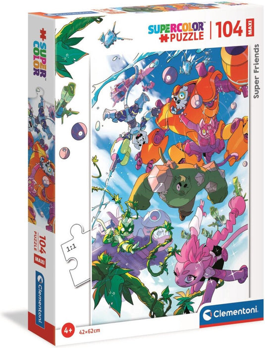 Clementoni super friends! maxi puzzel 104 stukjes