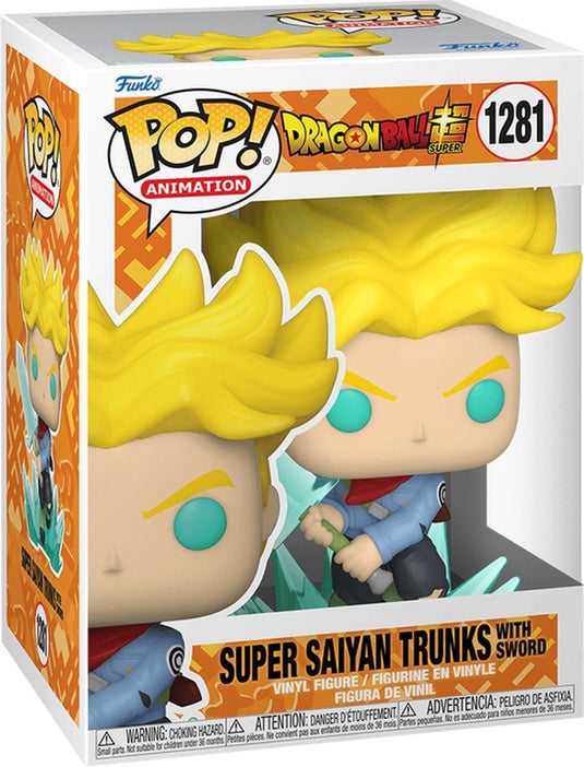 Funko pop animation: dragon ball super - super saiyan trunks with sword pop