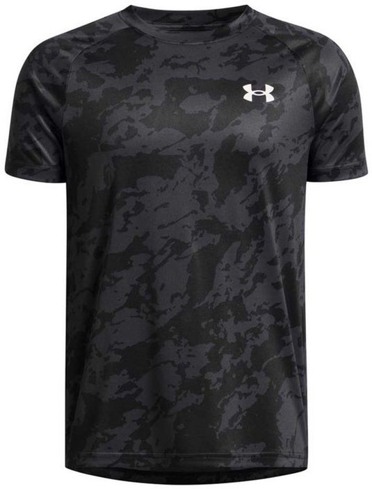 Under armour ua tech 2.0 ss-blk jongens sportshirt - zwart - antraciet - wit