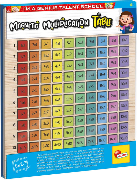 Lisciani i'm a genius tabelline supermagnetiche ed. multilingua