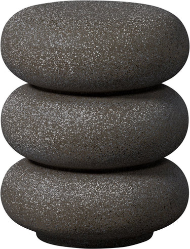 Woood laurel bijzettafel met spikkels - magnesium - zwart - 50x40x40