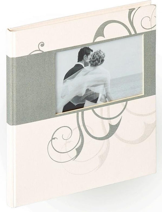 Walther gb-134 romance - gastenboek - formaat 23x25 cm - wit