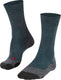 Falke tk2 melange anti-blaar dik wol functioneel materiaal wandelsokken heren groen - maat 39-41