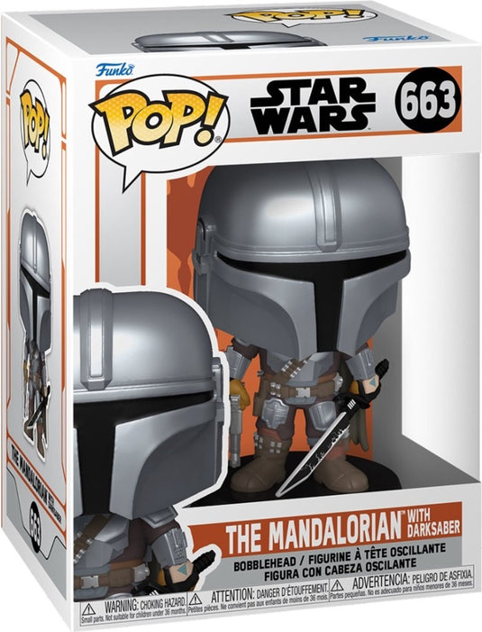 Funko pop star wars: the mandalorian with darksaber - pop