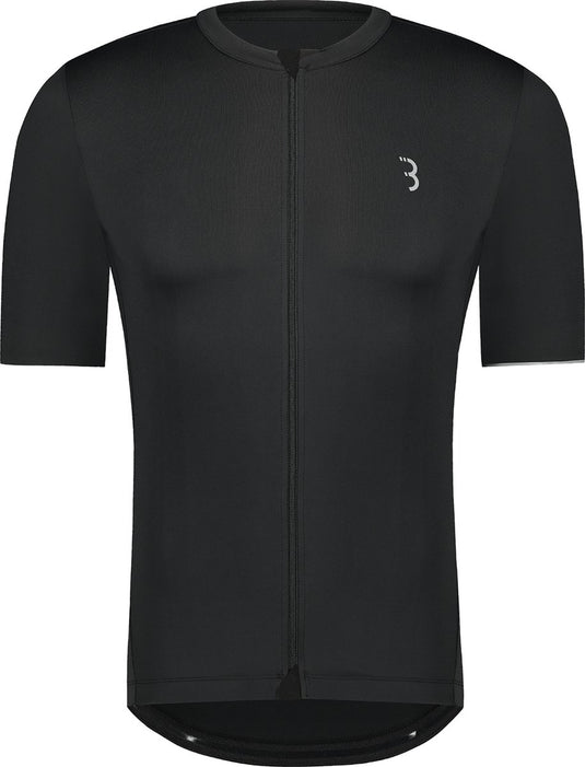 Bbb cycling essence fietsshirt heren korte mouw - 15-25 °c - ademend mtb en wielrenshirt met 3 achterzakken - zwart