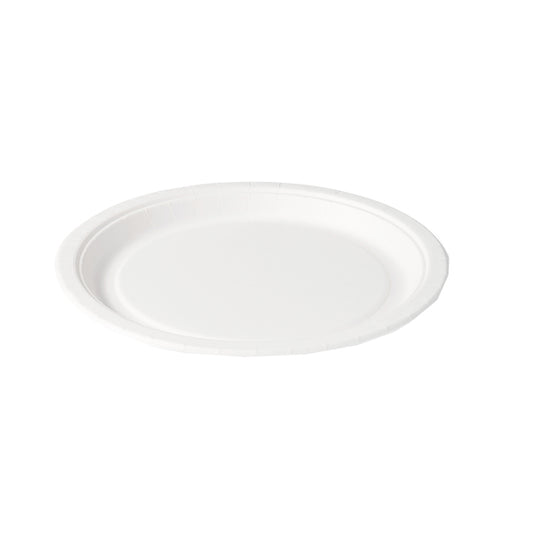 Bord rond karton wit 23 cm (8x20 stuks)