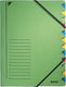 Leitz sorteermap groen karton a4