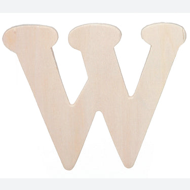 Darice • uitgesneden houten letter w 10,8cmx5mm