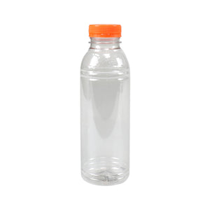 Takeaware fles rpet 500ml met oranje dop (125 stuks)