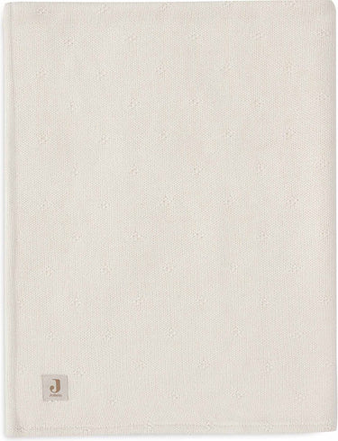 Jollein - deken ledikant 100x150cm - dekentje baby - cosy knit ivory velvet
