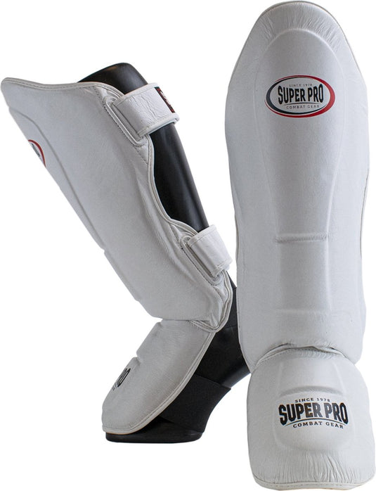 Super pro combat gear thai-pro shin guard wit zwart medium