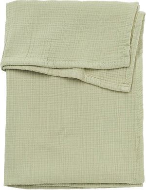 Meyco baby uni ledikant laken - pre-washed hydrofiel - soft olive - 100x150cm - 0.3 tog