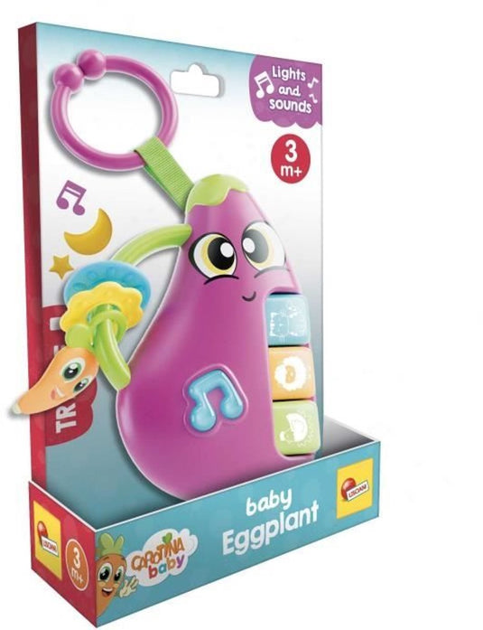 Lisciani - carotina baby - rammelaar aubergine - met geluid