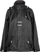 Ralka waterdicht regenjack met reflectie - kinderen - zwart - maat 152 - kinder regenjas