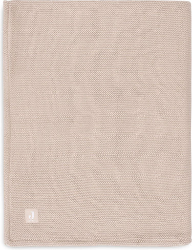 Jollein - deken ledikant 100x150cm basic knit - dekentje baby - wild rose fleece