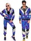 Finidi trainingspak disco blauw jaren 80