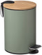 5five pedaalemmer - softclose - 3l - kakigroen - d17 x h24 cm - prullenbak voor badkamer