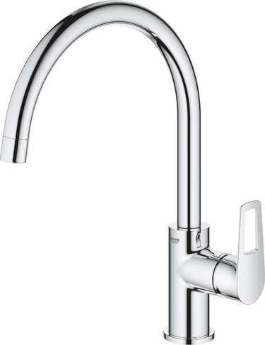 Grohe bauloop keukenkraan - hoge uitloop - 360° draaibereik - chroom