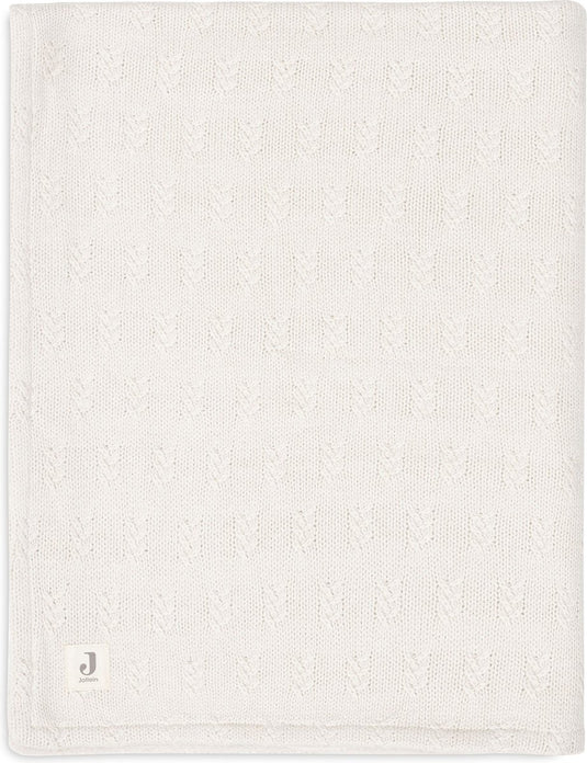 Jollein deken ledikant 100x150cm grain knit oatmeal velvet
